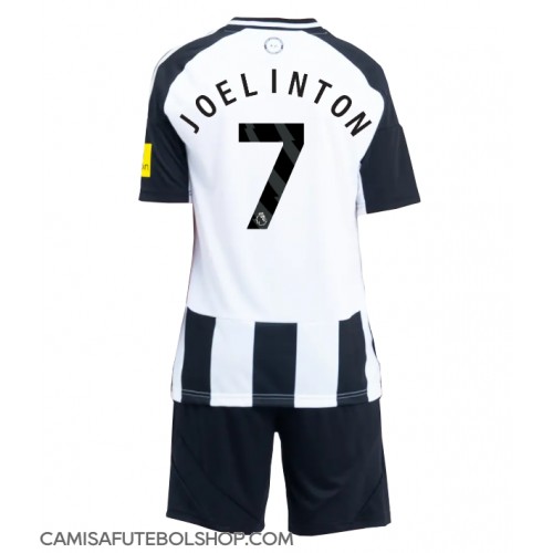 Camisa de time de futebol Newcastle United Joelinton #7 Replicas 1º Equipamento Infantil 2024-25 Manga Curta (+ Calças curtas)